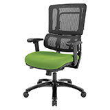 Vertical Black Mesh Back Chair with Shiny Black Base 1